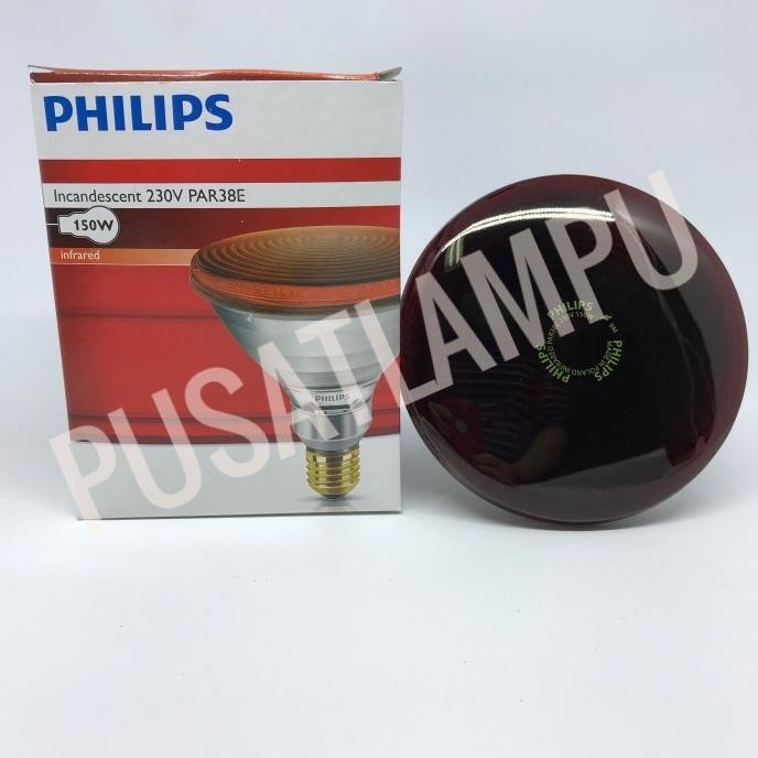 Lampu Philips Incandescent 230V PAR38E 150W Infrared Infraphil