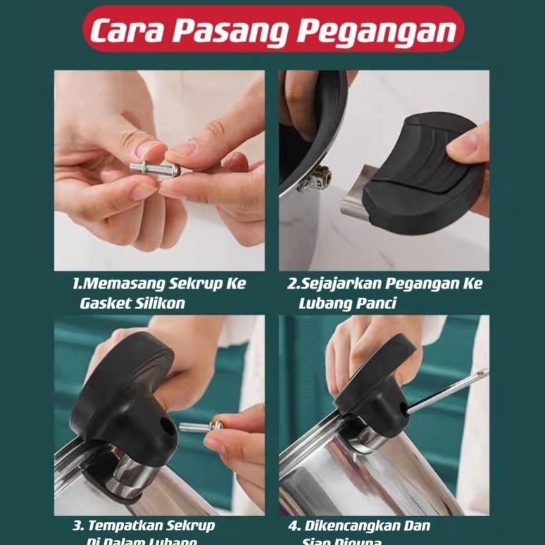 Panci Presto Steamer Anti Lengket 22/24 Cm 3,5L Liter Pressure Cooker Pot Qme Sqrs Omicko Viral