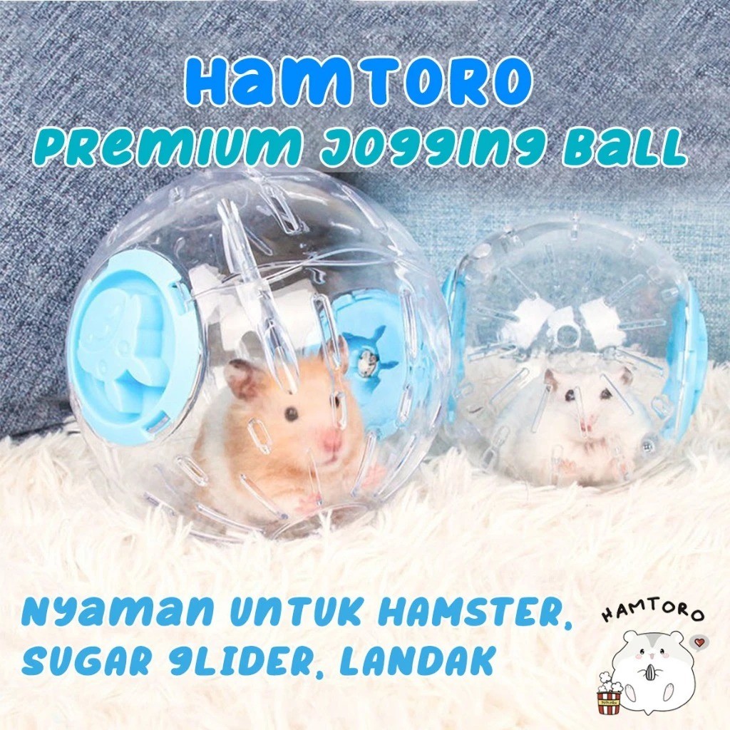 Hamtoro Jogging Ball Tebal Besar Mainan Kincir Bola Hamster, Landak, Sugar Glider