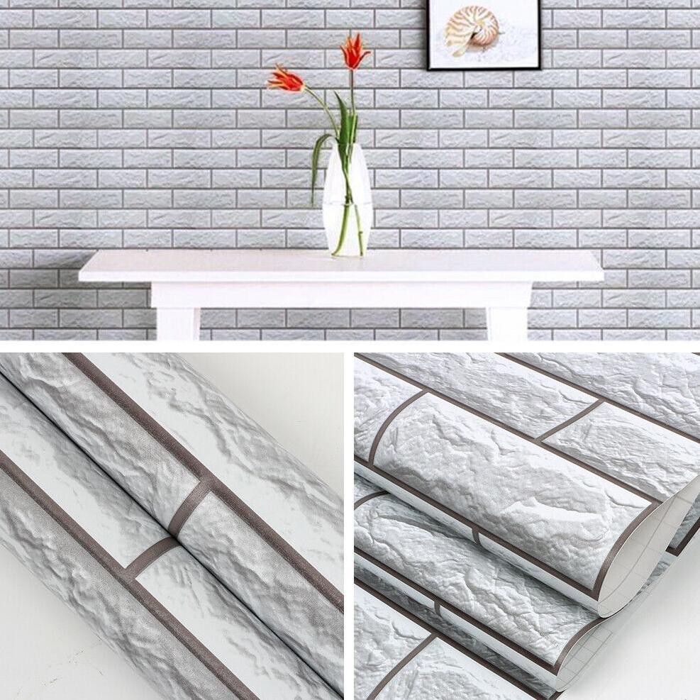 As25 Wallpaper Stiker Dinding Bata 3D 9M S/D 10M X 45Cm