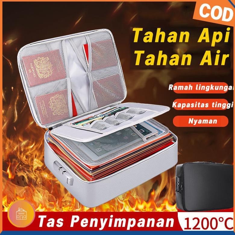 

TERLARIS [COD] Tas Dokumen Tahan Api Dan Air /Tas Penyimpanan /Tas Penyimpan Dokumen /Menyimpan Dokumen & Paspor /Tempat Berkas Map Siap kirim