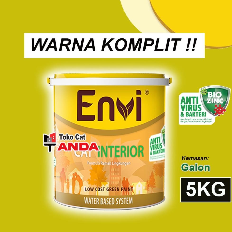 Cat Tembok - Cat Tembok ENVI - Cat Envi Interior Cat Envi Cat Interior Galon 5KG