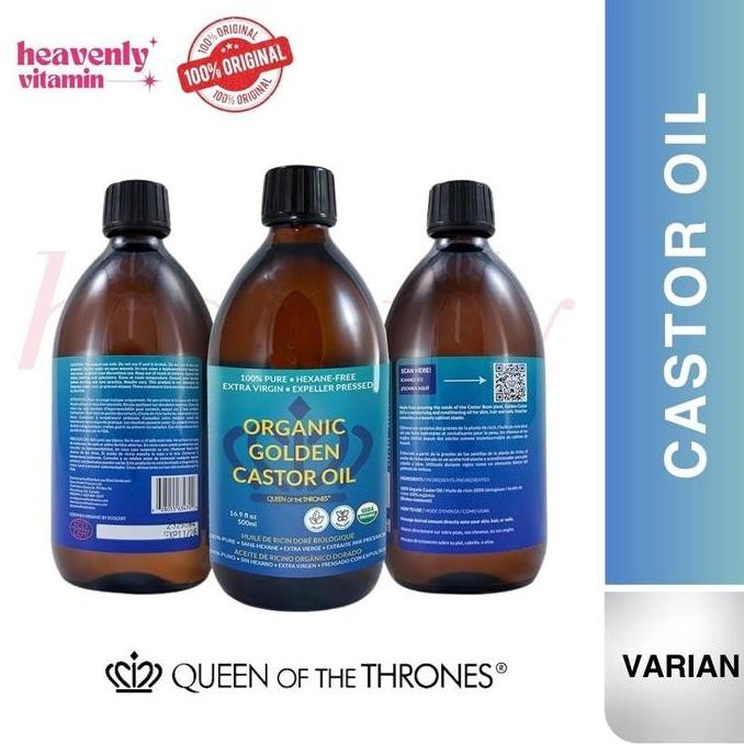 

BEBAS ONGKIR - Queen of the Thrones Organic Golden Castor Oil - 500 mL 16.9 oz