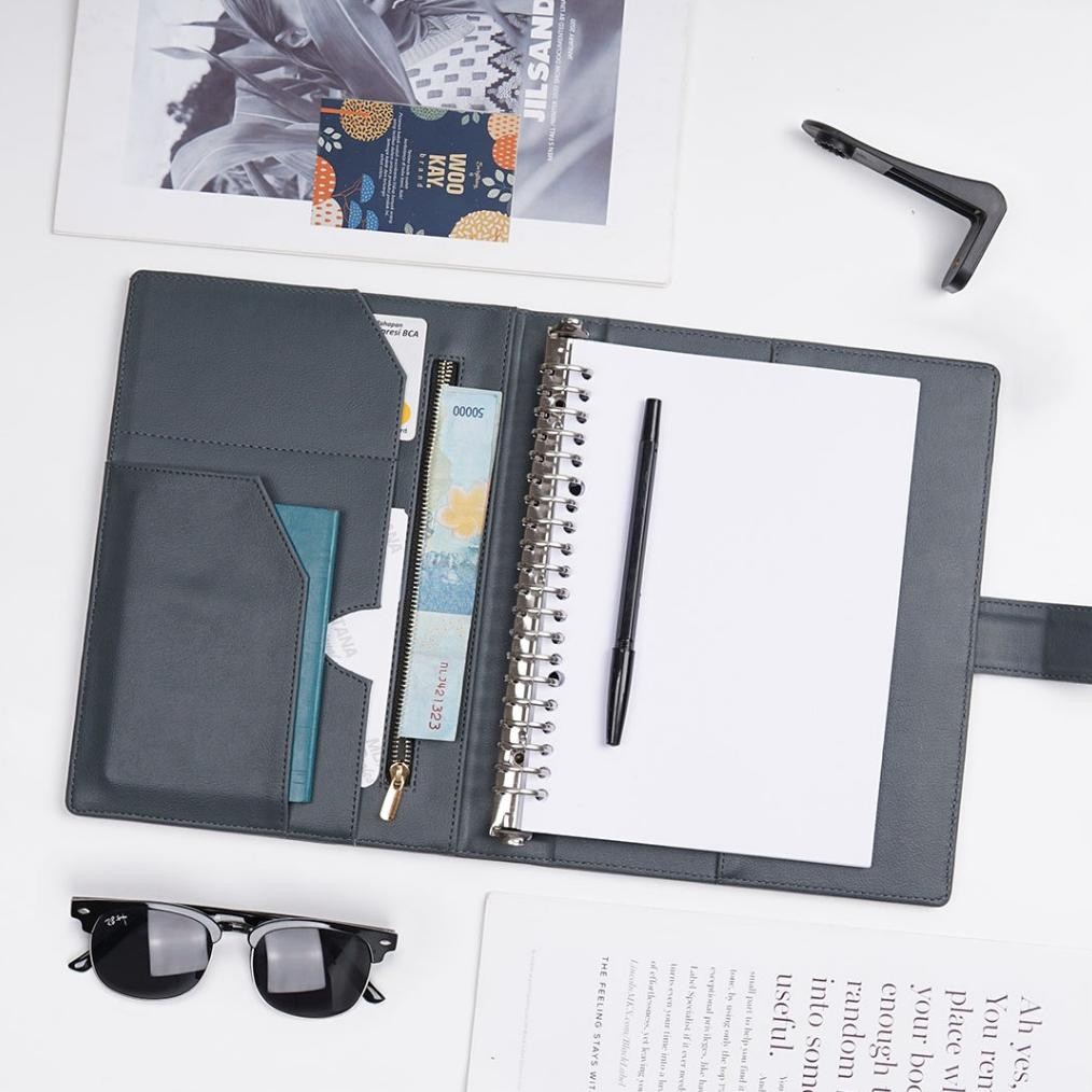 

READY STOK Cover Binder Kuliah A5 Kulit Sintetis Magnetic Siap kirim