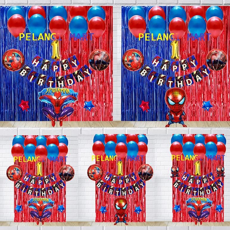 Paket Dekorasi Ulang Tahun Spiderman/ Paket Ulang Tahun Spiderman