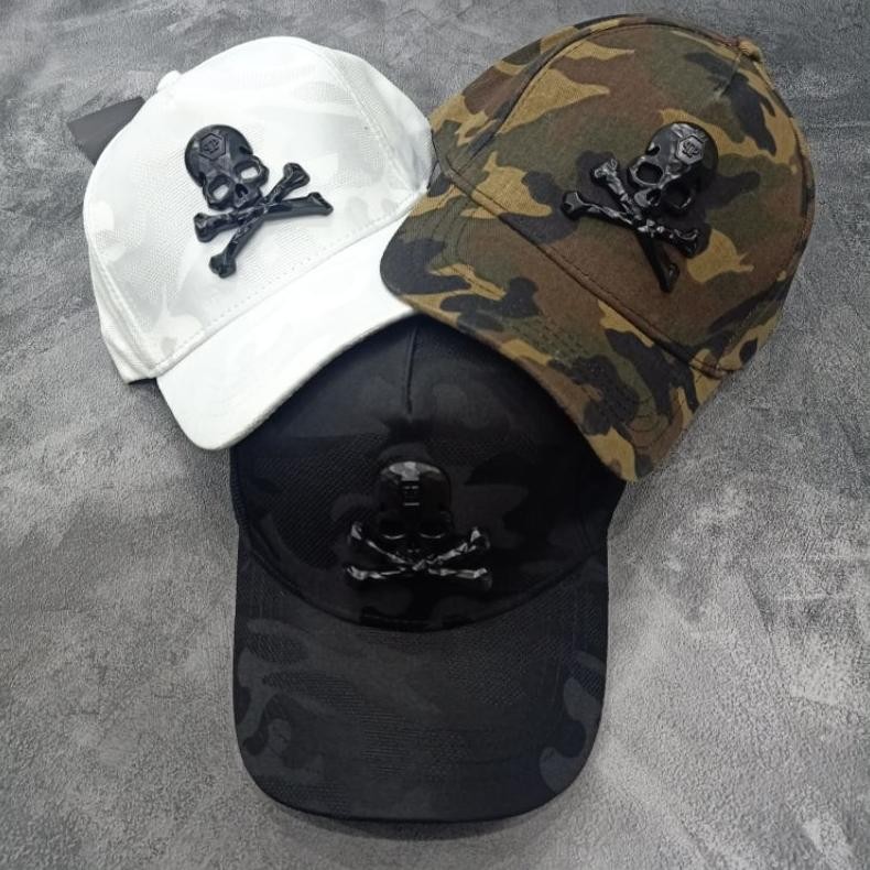Topi Philipp Plein CAMO Topi Baseball Premium Quality MURAH