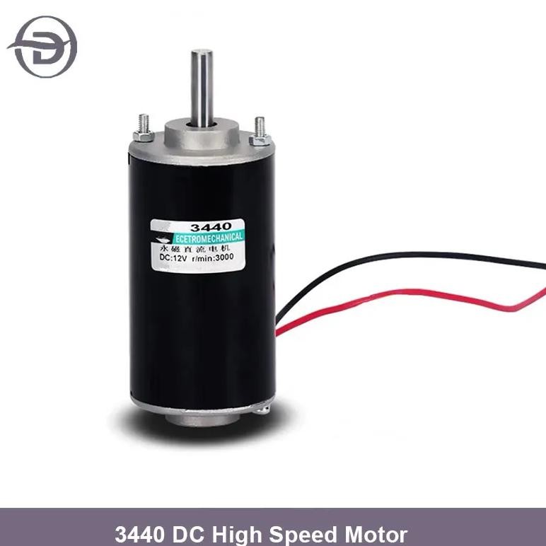 3440 24V 6000 Rpm High Speed Motor,50W Miniature Motor,Dc Speed Regulating Motor 12V 3500Rpm Permane