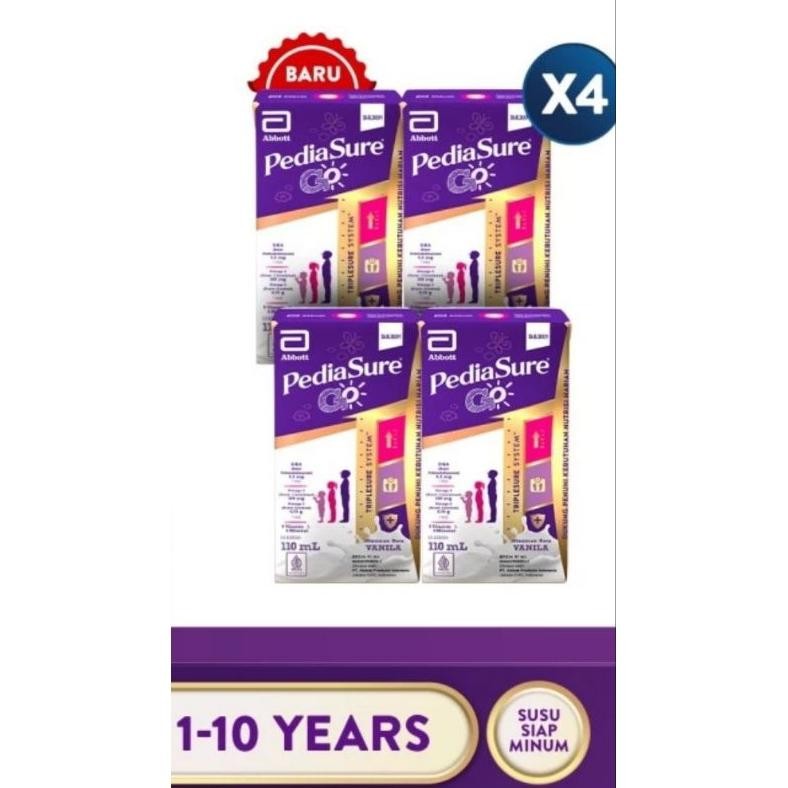 

Bf888S Pediasure Go Susu Uht Vanila Coklat 110Ml 4 Pcs Exp 11 25 Free Bubble Se-34