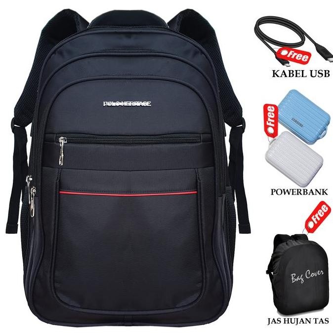 Koleksi Terbaru | [Juragan Tas] Tas Ransel 20 Inchi Jumbo Backpack Polo Heritage Ori Tas Pria Usb Ch