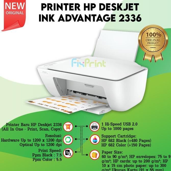 Printer Deskjet Hp 2335 2336 2337 With Cartridge 682 Pengganti Hp 2135 New Stok
