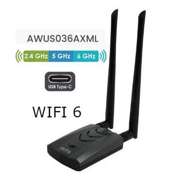 Alfa Awus036Axml Wifi 6E Usb Wifi Adapter 3000 Mbps New Stok