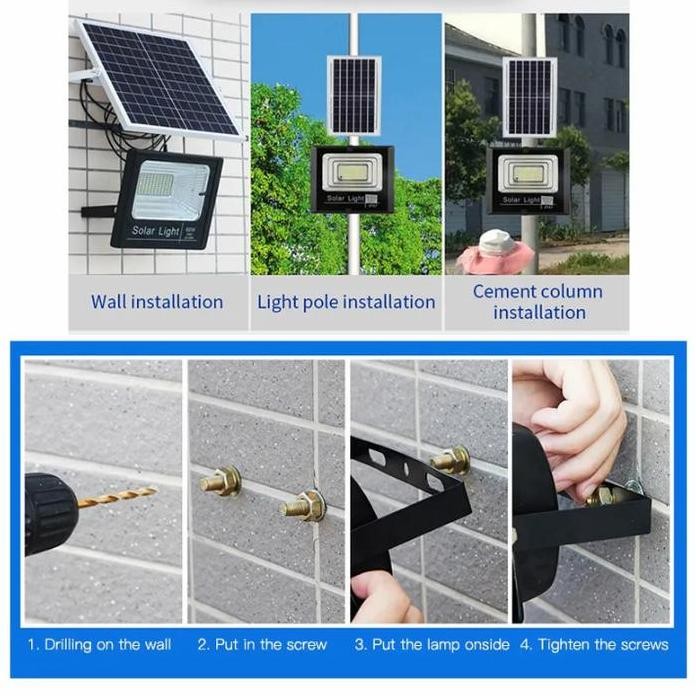 Lampu Sorot Solar Tenaga Surya 300 Watt Lampu Panel Surya