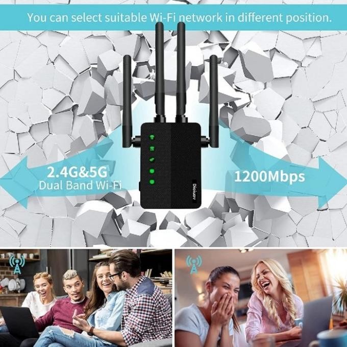 Dual Band Wifi Repeater Wifi 5 - 1200Mbps - Wifi Range Extender New Stok