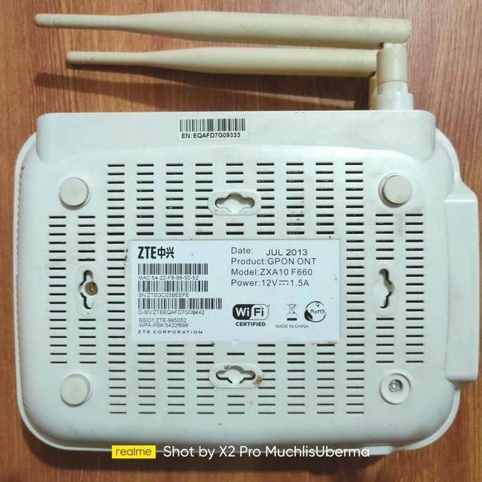 Router Zte Gpon Ont Zxa10 F660 Wireless Modem Aksess Point Rt Rw Net New Stok