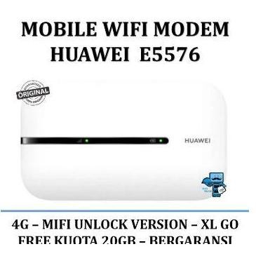 Mobile Wifi Modem Huawei E5576 4G - Xl Go Free Kuota 20Gb New Stok
