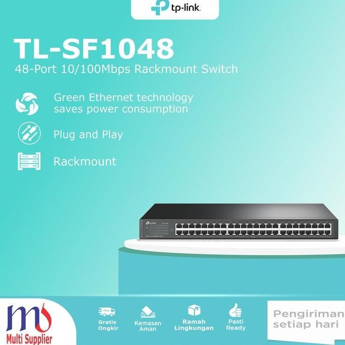 Tp Link Sf1048 48 Port 10/100Mbps Rackmount Switch Hub Tl-Sf1048 New Stok