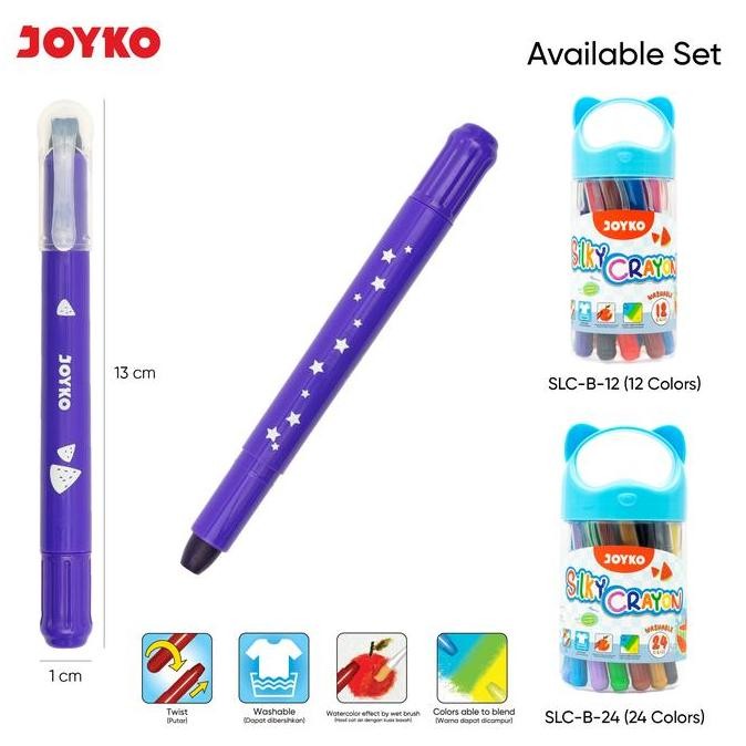 

JOYKO Silky Crayon Krayon Halus SLC-B Warna Colors