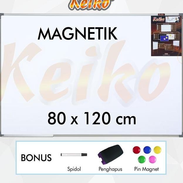 

Papan Tulis Whiteboard Gantung Magnet Single Face Keiko 80 X 120 Cm