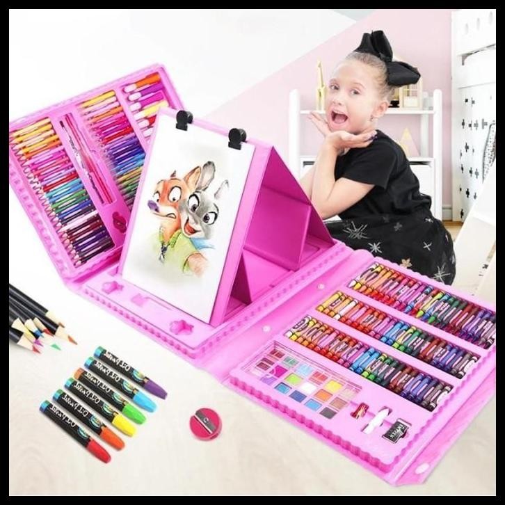 

CRAYON PENSIL WARNA ART SET 208PCS ALAT MENGGAMBAR MELUKIS ANAK-ANAK LENGKAP