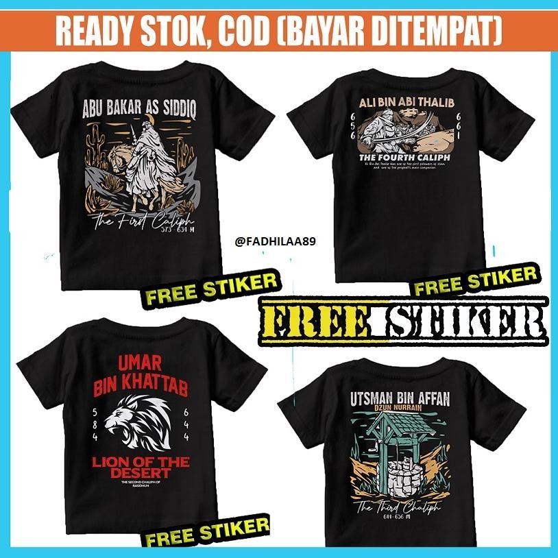 Promo Kaos Dakwah Islam Kaos Sahabat Nabi Kaos Dakwah Kaos Khalifah Anak Free Sticker