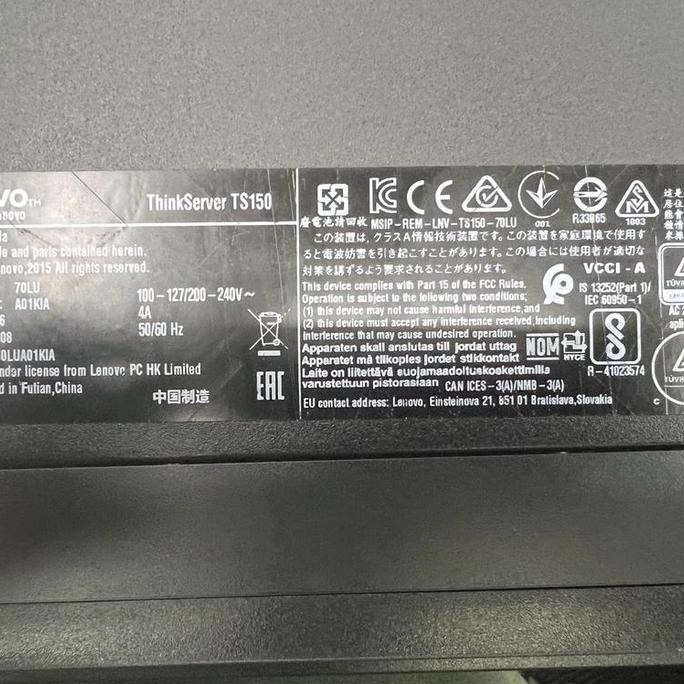 Server Lenovo Ts 150 Mt Intel Xeon E3 -1225 V5 Barang Mulus Mantap New Stok