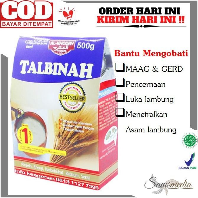 

Talbinah Tepung Gandum Murni Halus Makanan Serat Tinggi Thibb Nabawy Sehat Lambung 500g - Samsmedia SV13