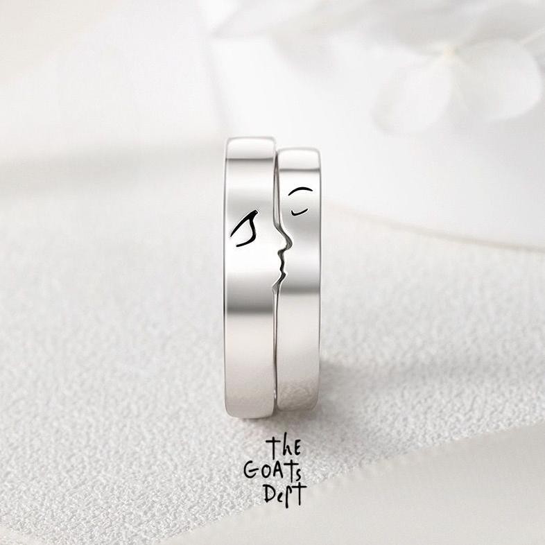 The Goats Dept - Kiss Ring for Couple Original / tgd712 cincin adjustable pria wanita man women open