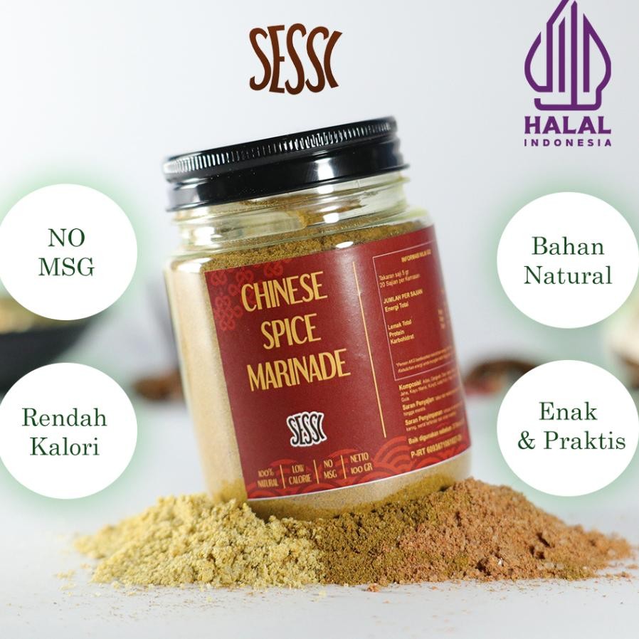 

Sessi Bumbu Rendah Kal Marinasi N Rasa Chinese Spice Marinade Dry Rub Tanpa Msg