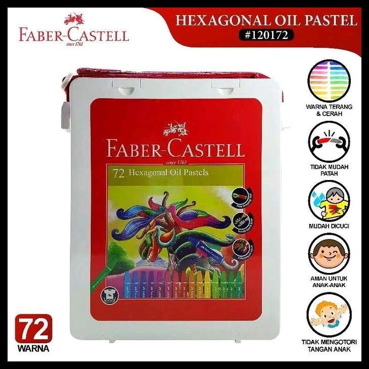 

Crayon 72 Warna Faber Castell / Hexagonal Oil Pastel 72 Faber Castell Best Seller