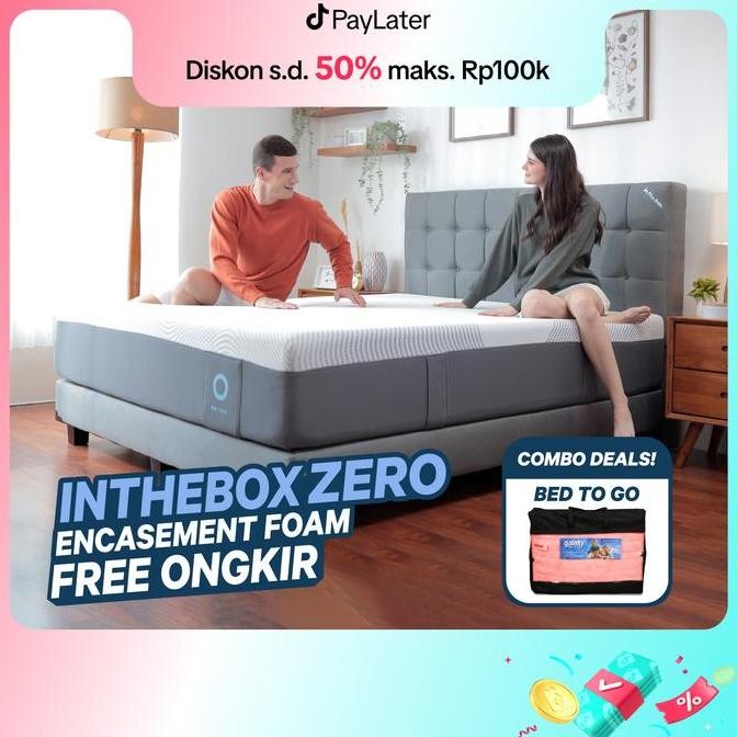 [Free Kasur Lipat] INTHEBOX Zero Kasur Spring Bed - GRATIS Kasur Bed To Go + Bantal | Kasur Ukuran 9