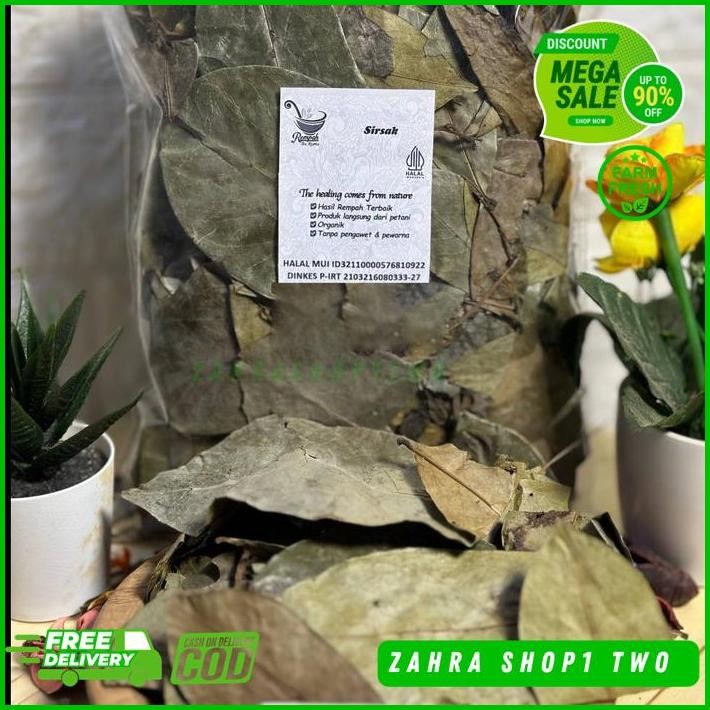 

DAUN SIRSAK KERING 500 GRAM GRADE A - DAUN SIRSAT DIJAMIN GRATIS ONGKIR