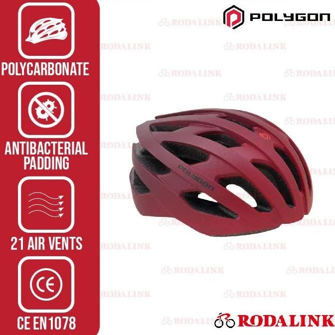 (Expert) Polygon Helm Sepeda Road Bike Axel | Helm Sepeda Balap