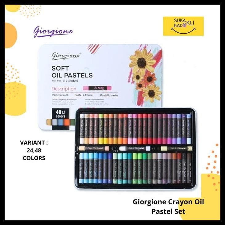 

Giorgione Crayon Oil Pastel Paint 24/48 Color Krayon Lukis Pastel Minyak Best Seller