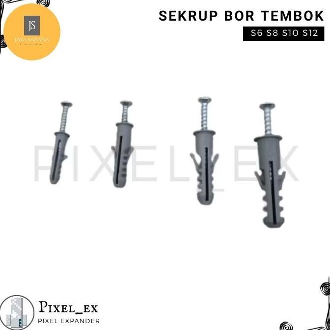 $$$$] Sekerup Skrup Fisher Tembok Satu set (Isi 25 Set)