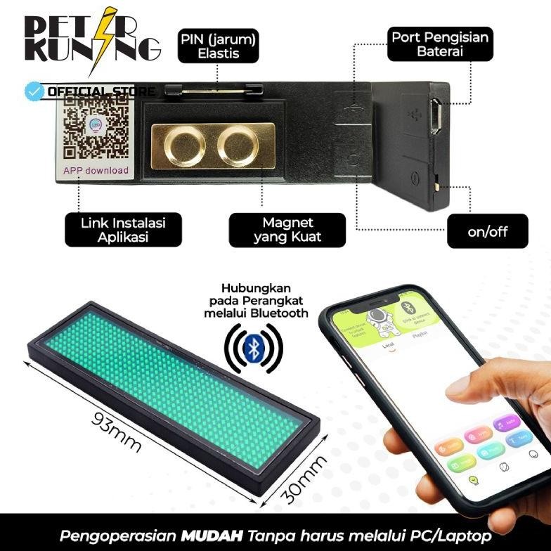 

JH8 LED Name Tag / LED Badge Custom / Nametag Elektronik / Badge LED / ID Badge elektronik