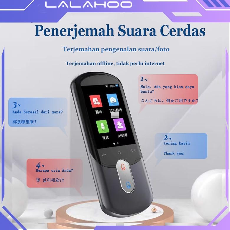 

JH8 Ready StockAlat Penerjemah Translator Bahasa 139 Mesin Penerjemah Bisa Indonesia Portable Penerjemah bluetooth Suara + Foto Kamera + Wifi / Offline