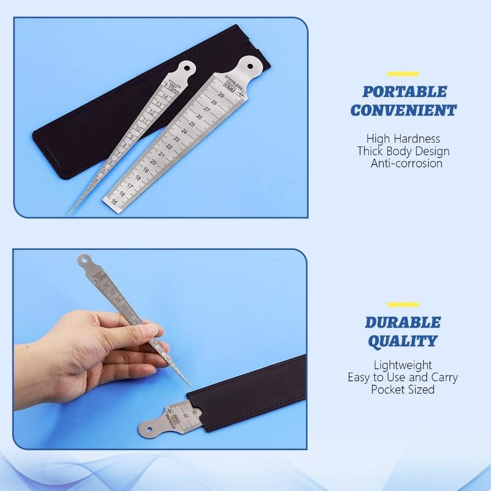 

JH8 Taper Gauge Penggaris Taper Lancip Stainless 1-15mm Penggaris Besi 15 Cm