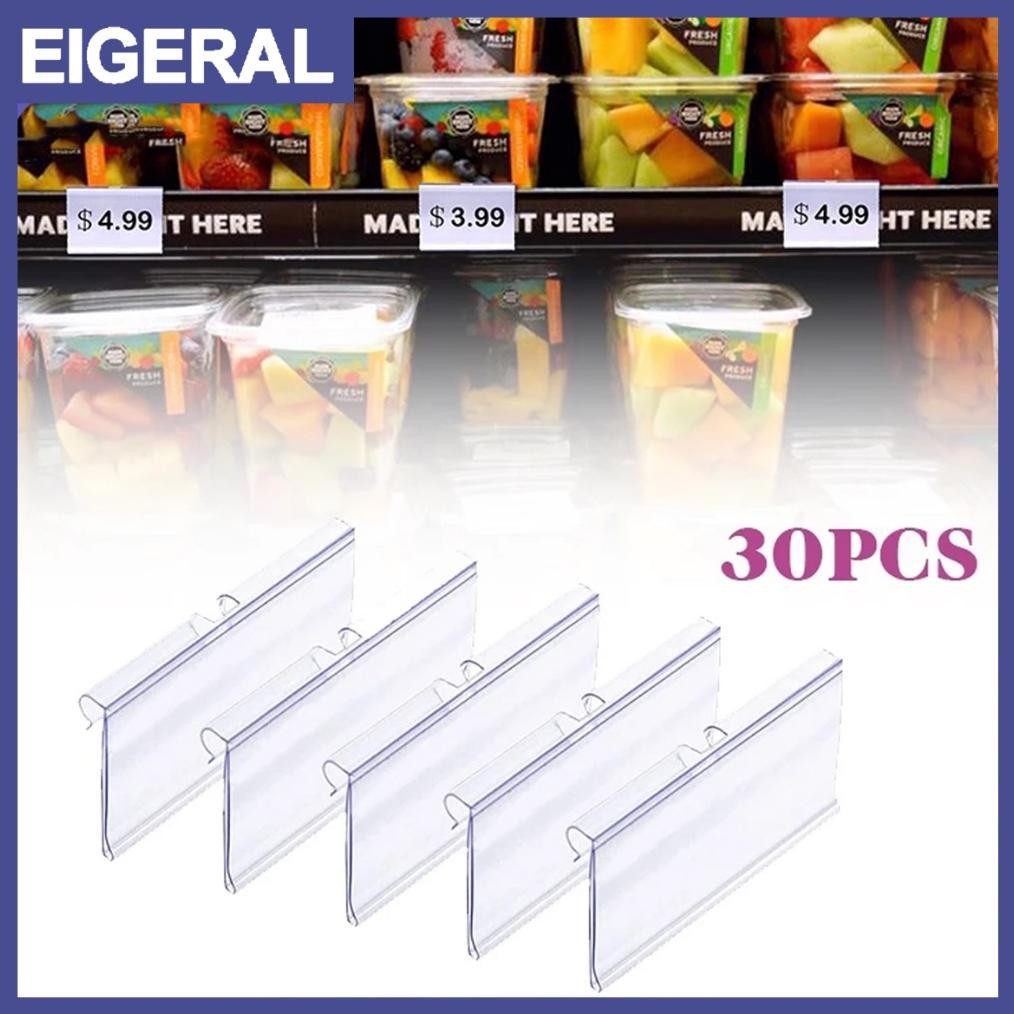 

JH8 30pcs Label Harga Mika Price Tag Holder Label Harga Gantung PVC Price Tag Card Price 60*42mm