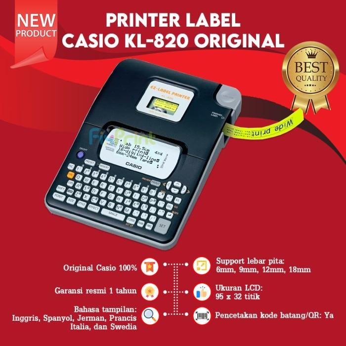 

Casio Label Printer Kl 820 Label Maker Mesin Labeling Printer Original Original Dan Terpercaya
