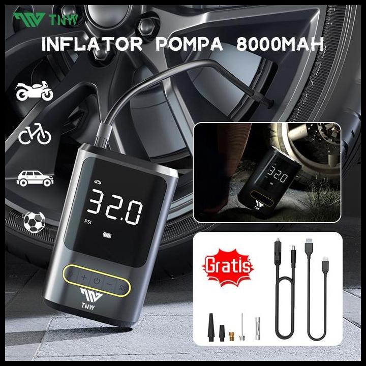 Terlaris Tnw Car Air Pump Tire Inflator Portable Pompa Ban Mobil Pompa Angin Good Quality