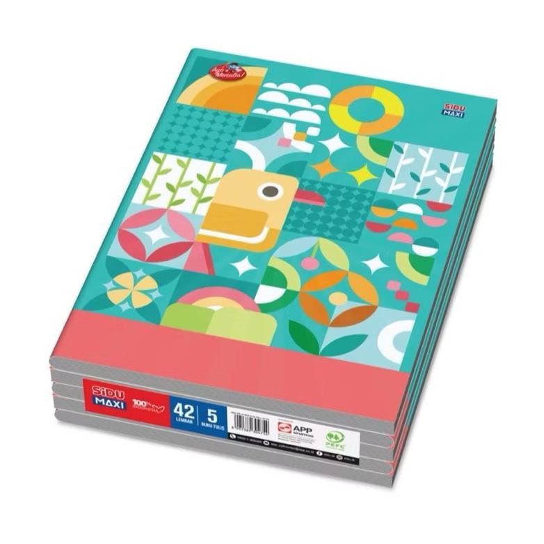 

JH8 Buku Tulis Sidu Maxi 42 Lembar (1 pak = 5 buku) / Buku Boxy Panjang