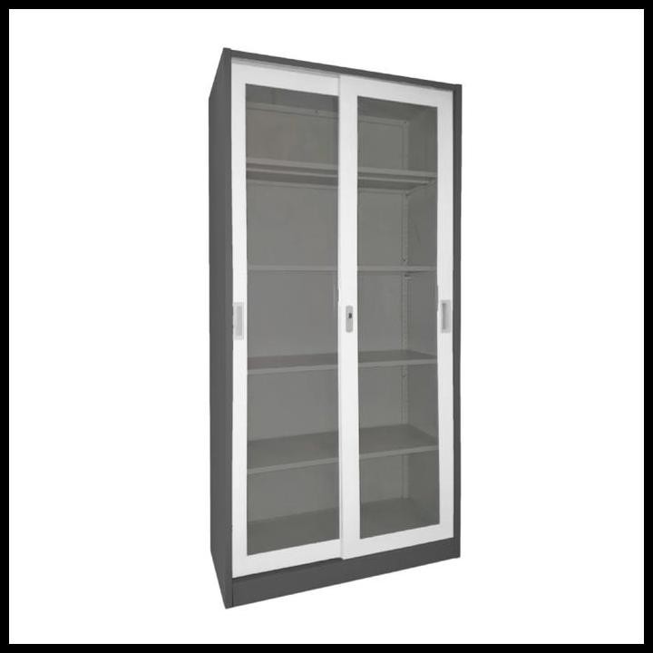 

Terlaris Lemari Besi Arsip Kantor Lemari Sliding Kaca Mt-01G Good Quality