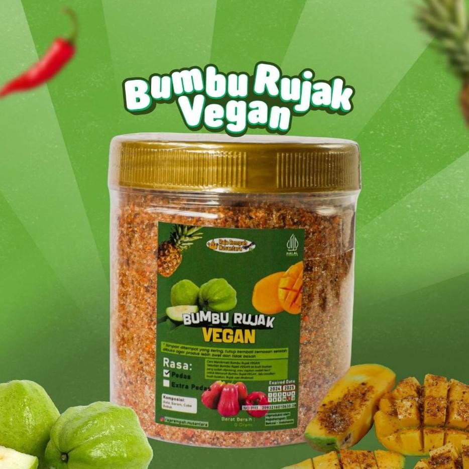 

Rajarempah Bumbu Rujak Vegan Pedas Manis Asin Bumbu Rujak Buah Tabur