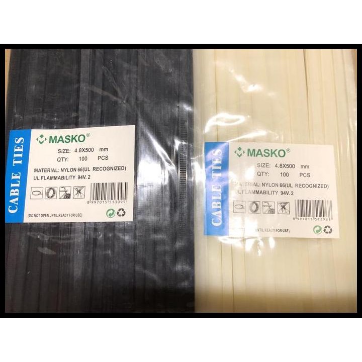 

Terlaris Kabel Cable Tali Ties Sabuk Tebal 4,8X500 Mm 50 Cm Masko Good Quality