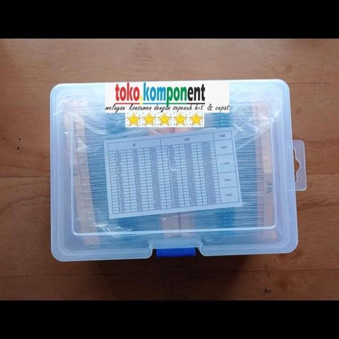 Paket Box Resistor Pack 1/4W 1% Metal Film 130 Value Per 20Pcs