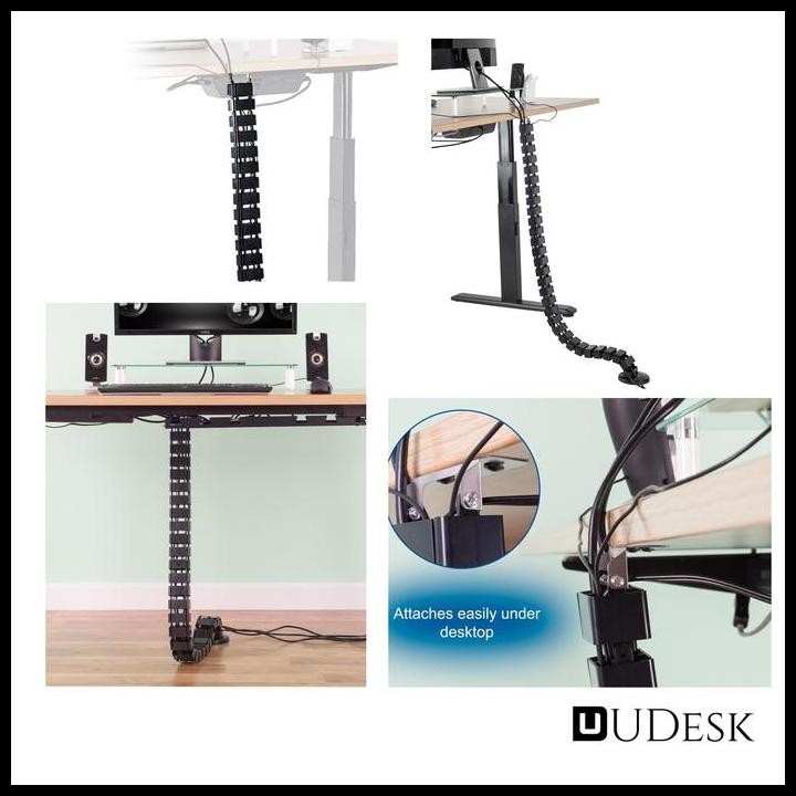 

Terlaris Cable Chain Protector And Management Sit Standing Electric Desk- Udesk Good Quality
