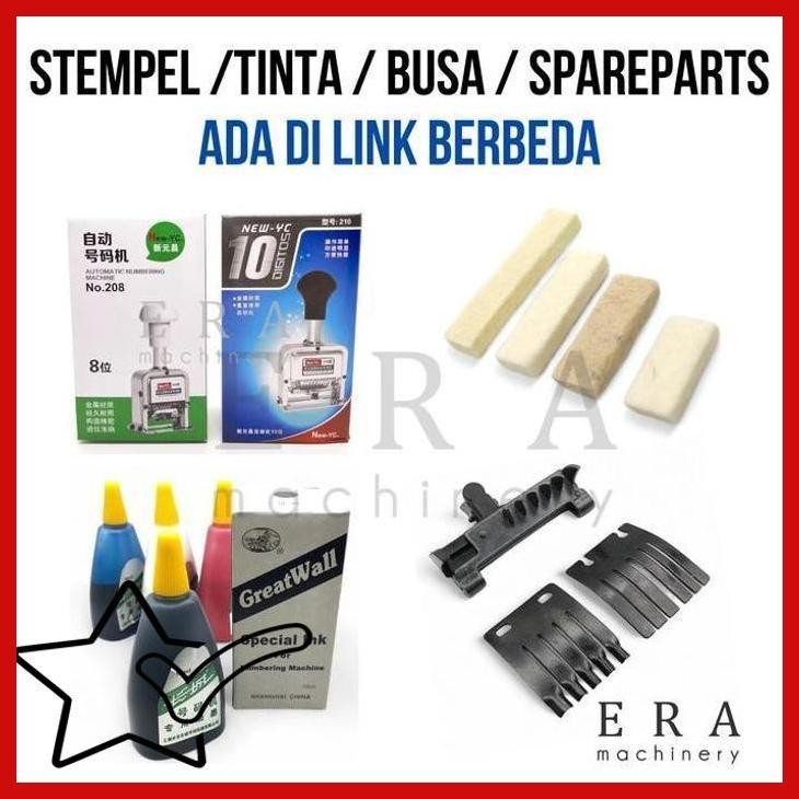 

[EMH] TINTA INK STEMPEL NUMBERING NUMERATOR OTOMATIS STAMP NUMBERING HEAVY DUTY TINTA STEMPEL HITAM MERAH BIRU PUTIH