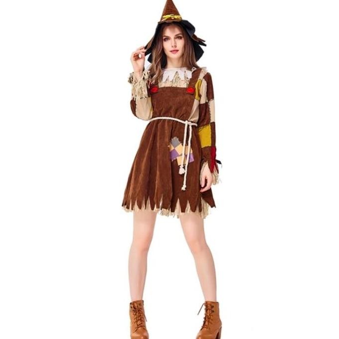SCARECROW THE WIZARD OF OZ WOMAN COSTUME HALLOWEEN WANITA ORANG SAWAH