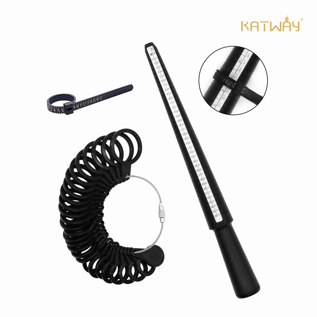 

Katway Professional Ring Sizer Measuring Gauge Mandrel Stick Finger Tool For Jewelry Making Uk/Us Size For Diy Tools Set