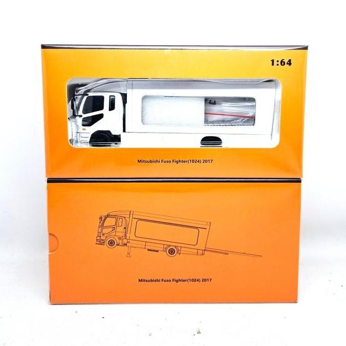 1/64 GCD Mitsubishi Fuso Transporter White Diecast Truck